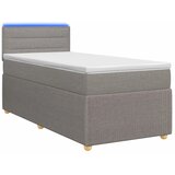  Boxspring krevet s madracem Sivosmeđa 90 x 190 cm Tkanina - Sivosmeđa 90 x 190 cm Dizajn linija | shoptok.hr