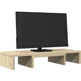 vidaXL Stojalo za monitor nastavljivo sonoma hrast 60x24x10,5 cm les | Shoptok.si