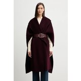 Elisabetta Franchi Vuneni pončo boja: bordo, CP67D56E2 Cijene