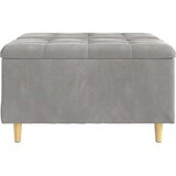 Otoman za pohranu Svijetlo siva 80 x 80 x 45 cm Baršun | shoptok.hr