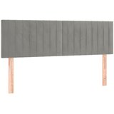  s oprugama i madracem svjetlosivi 140x190 cm baršunasti | shoptok.hr