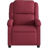  Električni masažni naslonjač od tkanine crvena boja vina | shoptok.hr