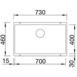 Blanco subline 700-U, antracit 523442 + sifon Cene