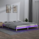  LED okvir za krevet 160 x 200 cm od masivnog drva | shoptok.hr