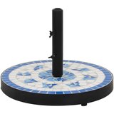 vidaXL Podstavek za senčnik črn in bel modro 12 kg | Shoptok.si