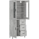  Visoka komoda siva betona 69,5x34x180 cm od konstruiranog drva | shoptok.hr
