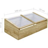  Rastlinjak impregnirana borovina 100x50x35 cm, (20747956) | Shoptok.si