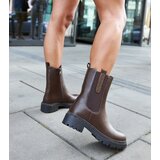 Gemre Brown high ankle boots decorated with rhinestones Vicco | Eponuda.ba