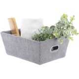Tendance KOŠARICA 20,5X26X10,5 CM SAMT, SIVA | shoptok.hr