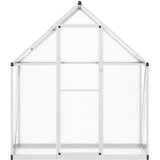  Rastlinjak z okvirjem srebrn 169x58x195 cm aluminij - - Srebrna - 16.75 - 169 x 58 x 195 cm - 2025--TOPSELLER | Shoptok.si