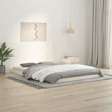 Maison Chic Posteljni okvir - Dvoposteljna postelja - Zakonska postelja bel 140x200 cm trdna borovina-J9913, (21776920) | Shoptok.si