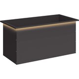  Vrtna posuda za sadnju s LED svjetlom Crna 50 x 100 x 48 cm Slike