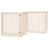 Vrata za pse s vratašcima 6 panela sklopiva 480 cm drvo topole Smeđa 80 x 90 x 2 cm | shoptok.hr