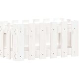 vidaXL Vrtna sadilica s izgledom ograde bijela 60x30x30 cm od borovine | shoptok.hr