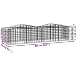  Lučna gabionska povišena gredica 200x50x50 cm pocinčano željezo | shoptok.hr