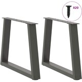  Noge za klub stolić V-oblika 2 kom antracit 50 x (42-43,3) cm čelik | Eponuda.com