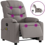 Maison Chic Električni masažni naslanjač - Relax naslanjač taupe blago, (22134772) | Shoptok.si