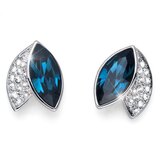 Ženske oliver weber leaf montana mindjuše sa swarovski kristalima ( 22686.blu )