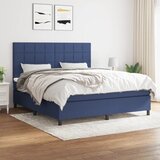  Krevet s oprugama i madracem plavi 160x200 cm od tkanine | shoptok.hr