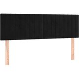 Posteljno vzglavje 2 kosa črno 72x5x78/88 cm žamet, (20936348) | Shoptok.si