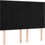  Za krevet s uzglavljem crni 140x190 cm baršunasti | shoptok.hr