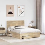  Okvir za krevet s uzglavljem Sonoma hrast 140 x 190 cm | shoptok.hr