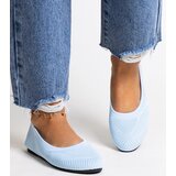 Gemre Blue Fabric Ballet Flats Yafia | shoptok.hr