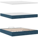  Ottoman krevet s madracem tamnoplavi 200x200 cm baršun | Eponuda.com