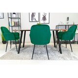  LUGO stolica od zelenog baršuna s crnim nogama x 1 | shoptok.hr
