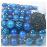 vidaXL set božićnih ukrasnih kuglica 120 pcs plava plastika | shoptok.hr