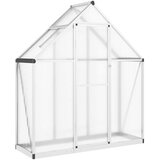 vidaXL Rastlinjak z okvirjem srebrn 169x58x195 cm aluminij - - Srebrna - 16.75 - 169 x 58 x 195 cm - 2025--TOPSELLER | Shoptok.si
