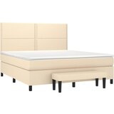  Krevet s oprugama i madracem krem 180x200 cm od tkanine | shoptok.hr