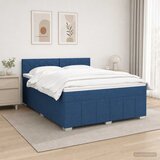  Boxspring krevet s madracem Plava 140 x 200 cm Tkanina Slike