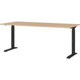 Germania Pisalna miza z nastavljivo višino z mizno ploščo v hrastovem dekorju 80x180 cm Lissabon – Cene