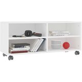 TV ormarić s kotačima bijeli 90 x 35 x 35 cm konstruirano drvo | Eponuda.ba