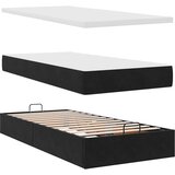  Otomanski okvir kreveta s madraca crni 90x190cm baršunasti | Eponuda.com