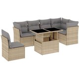 vidaXL 7-dijelni set vrtnih sofa od poliratana s jastucima bež | shoptok.hr