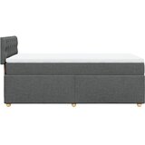  Krevet s oprugama i madracem tamnosivi 100 x 200 cm od tkanine | shoptok.hr