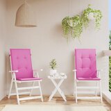  Vrtni jastuci za stolice 2 kom ružičasti 120x50x3 cm od tkanine | shoptok.hr