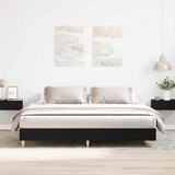  Krevetna konstrukcija Crni hrast 203 x 203 x 25 cm | shoptok.hr