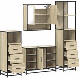  4-dijelni set kupaonskog namještaja boja hrasta sonome drveni Sonoma oak | shoptok.hr