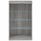  Komoda s LED svjetlima boja sivog hrasta 60,5x37x100 cm | shoptok.hr