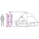  Teepee šator s krovom Siva i narančasta 490 x 410 x 210 cm | shoptok.hr