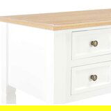  280069 Writing Desk White 109,5x45x77,5 cm Wood | shoptok.hr