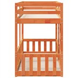Krevet na kat voštano smeđi 75 x 190 cm od masivne borovine | Eponuda.com