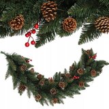 KADAX Božična girlanda Umetno božično drevo Gosti verižni stožci Premium 115 cm, (5000356929) | Shoptok.si