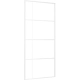  Klizna vrata od mutnog stakla ESG i aluminija 90x205 cm bijela | shoptok.hr