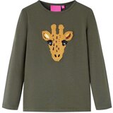  Dječja majica dugih rukava kaki 128 | shoptok.hr