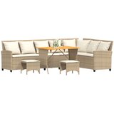  4-dijelni set vrtnih sofa od poliratana s jastucima bež L | Eponuda.com
