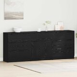  Kreveta 3 pcs Crni hrast 181 x 30 x 70 cm Konstruirano drvo | shoptok.hr